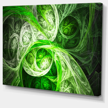 Mystic Green Fractal Wallpaper - Abstract Wall Art on Canvas
