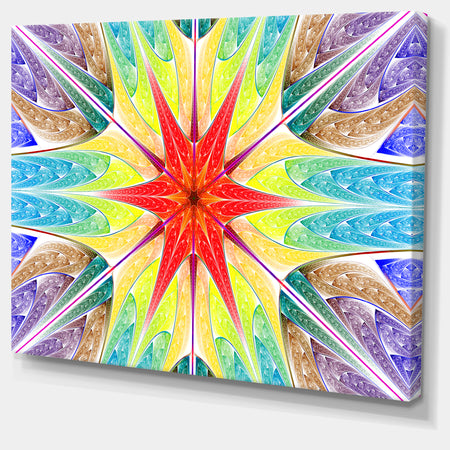 Beautiful Colorful Stained Glass - Abstract Wall Art Canvas