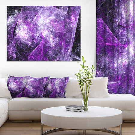 Mystic Purple Fractal Wallpaper - Abstract Wall Art Canvas
