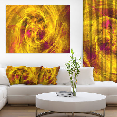 Mystic Golden Fractal Wallpaper - Abstract Wall Art Canvas