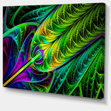 Green Stained Glass Texture - Abstract Wall Art Canvas