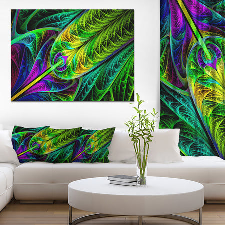 Green Stained Glass Texture - Abstract Wall Art Canvas