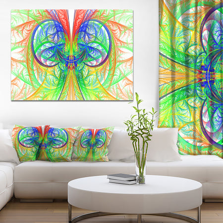 Extraordinary Fractal Green Design - Large Wall Art on Canvas