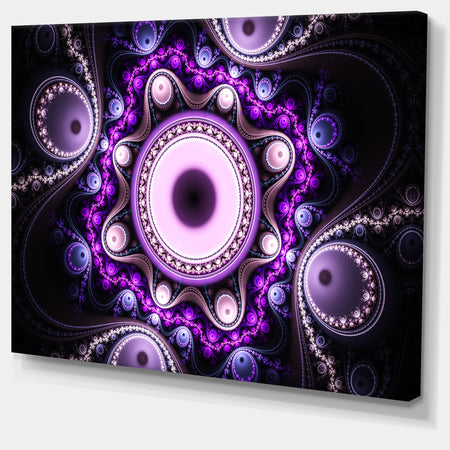 Bright Fractal Circles and Waves - Large Wall Art on Canvas