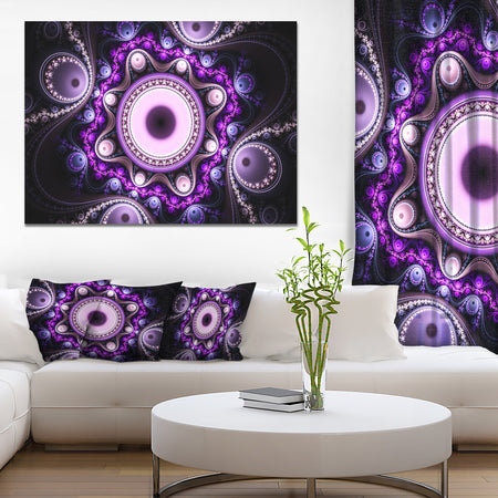 Bright Fractal Circles and Waves - Large Wall Art on Canvas