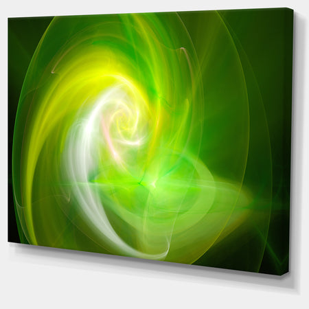 Green Fractal Large Illustration - Large Canvas Wall Art