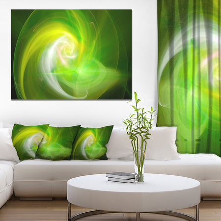 Green Fractal Large Illustration - Large Canvas Wall Art