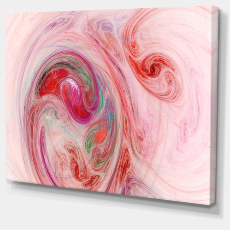 Red Fractal Large Illustration - Large Canvas Wall Art
