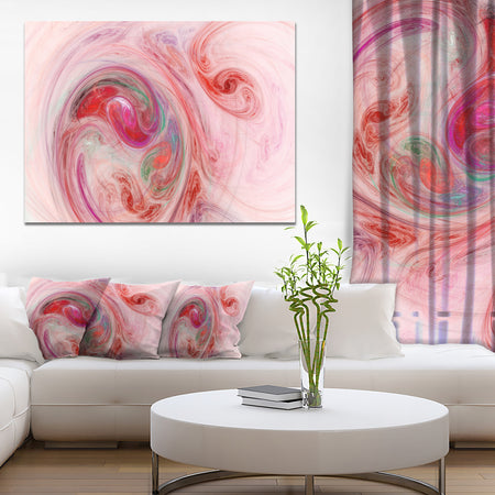 Red Fractal Large Illustration - Large Canvas Wall Art