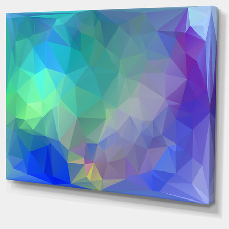 Light Blue Polygonal Mosaic Pattern - Large Wall Artwork