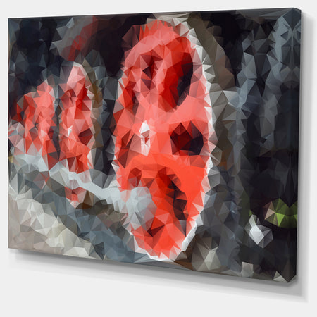Red Wheels of Old Steam Train - Large Wall Artwork