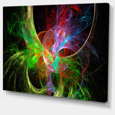 Multi-Color Fractal Large Design - Large Glossy Canvas Art Print
