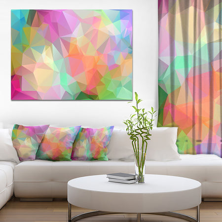 Multi-Color Polygonal Mosaic Pattern - Large Glossy Canvas Art Print