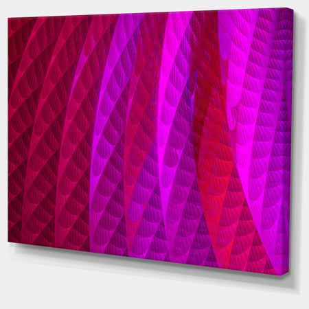 Layered Pink Psychedelic Design - Large Glossy Canvas Art Print