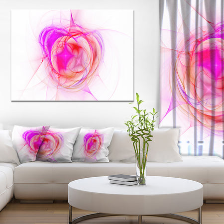 Pink Fractal Explosion Supernova - Large Glossy Canvas Art Print