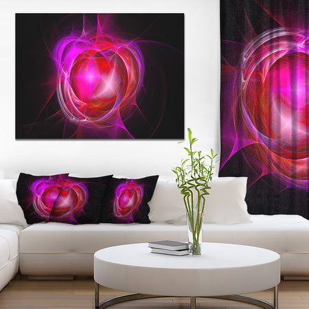 Red Fractal Explosion Supernova - Large Glossy Canvas Art Print
