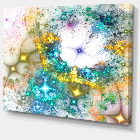 Blue Cosmic Black Hole.'Large Abstract Canvas Art Print