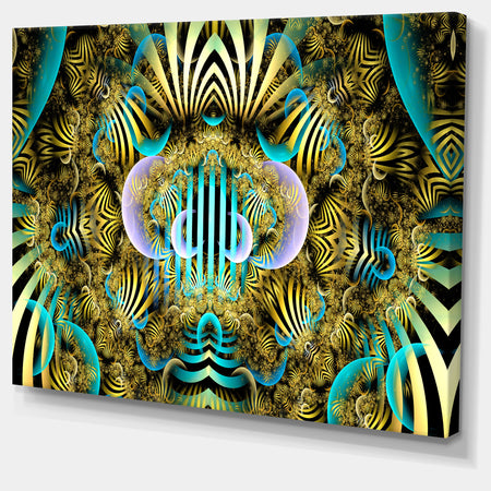 Magical Fairy Pattern Brown'Large Abstract Canvas Art Print