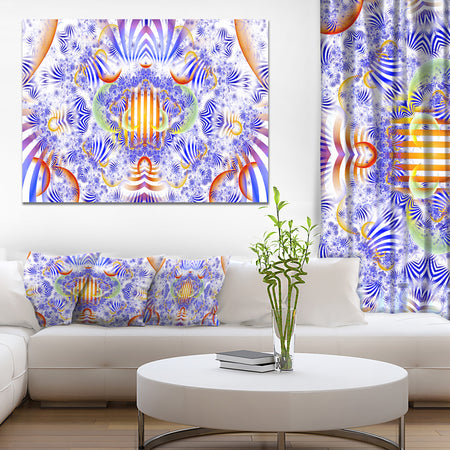 Magical Fairy Pattern Blue'Large Abstract Canvas Art Print