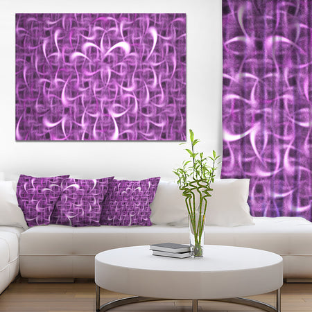 Purple Watercolor Fractal Pattern'Large Abstract Canvas Art Print