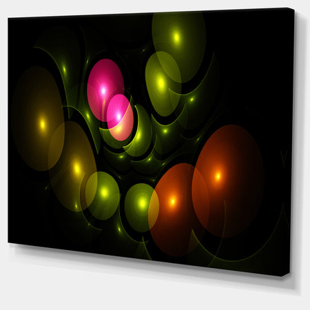 Multi-Color 3D Surreal Circles - Abstract Wall Art Canvas