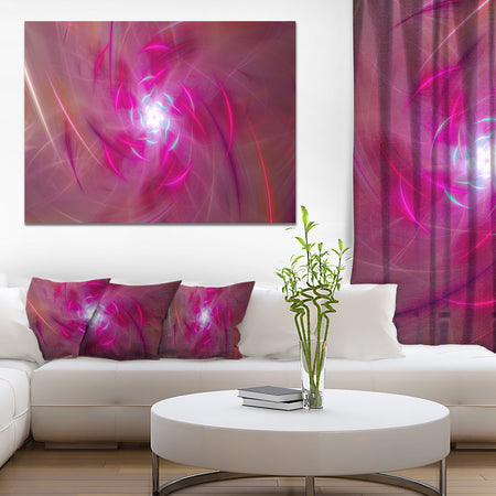 Pink Fractal Whirlpool Design - Abstract Wall Art Canvas