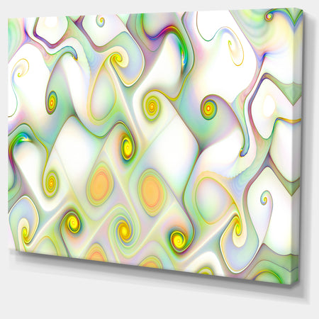 Beautiful Fractal Pattern with Swirls - Abstract Wall Art Canvas