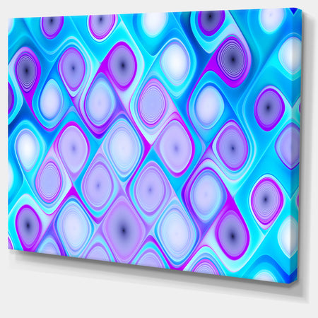 Blue Purple Pattern with Swirls - Abstract Wall Art Canvas