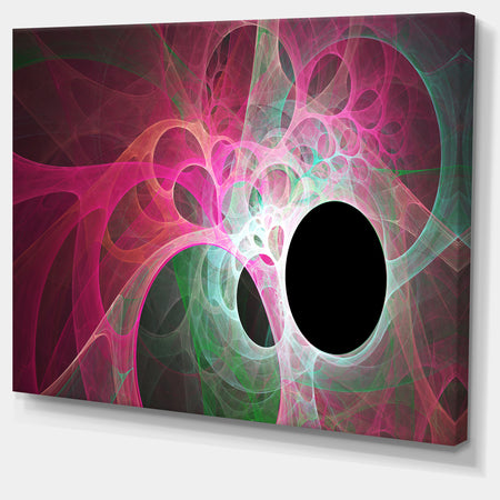 Pink Fractal Angel Wings - Abstract Wall Art Canvas