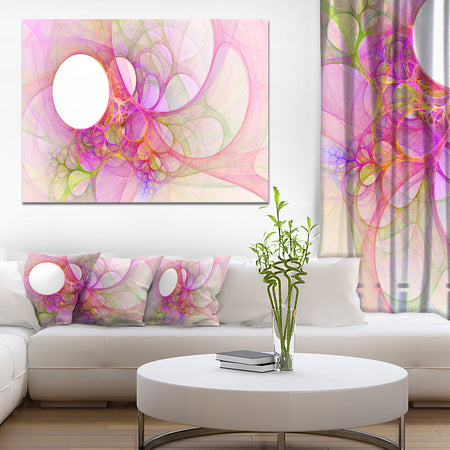 Light Pink Angel Wings on White - Abstract Wall Art Canvas