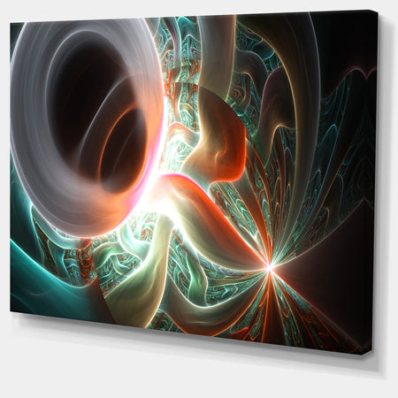 Shining Brown Silver on Black - Abstract Wall Art Canvas