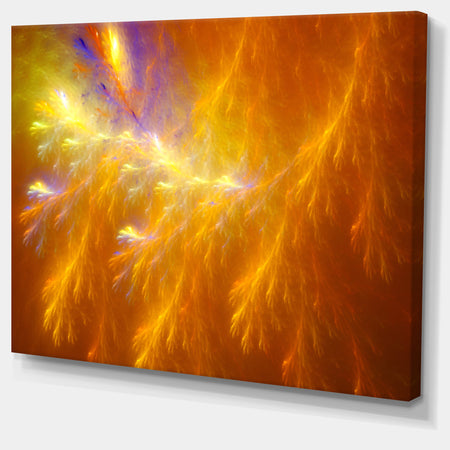 Mystic Yellow Thunder Sky - Abstract Wall Art on Canvas