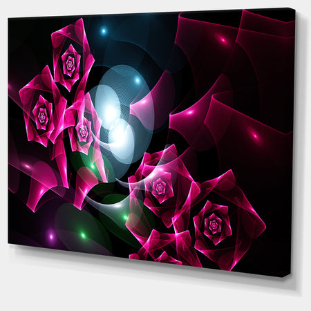 Pink Bouquet of Beautiful Roses - Abstract Wall Art on Canvas