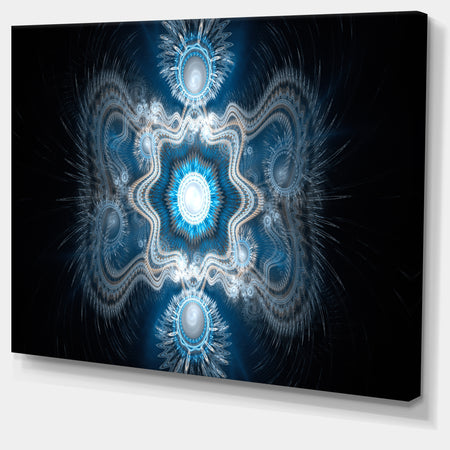 Cabalistic Clear Blue Texture - Extra Large Abstract Canvas Art Print