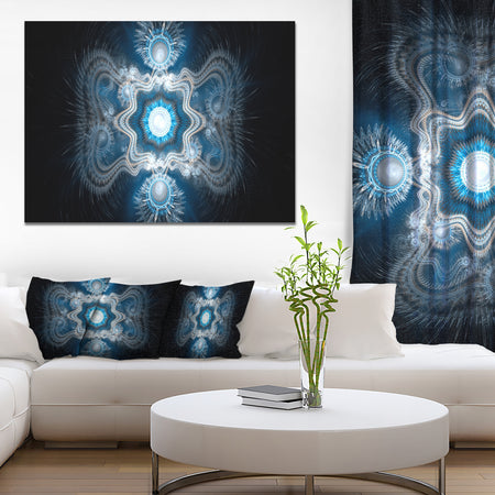 Cabalistic Clear Blue Texture - Extra Large Abstract Canvas Art Print