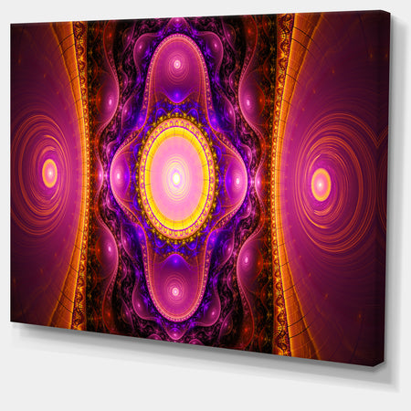 Pink Cryptical Fractal Design - Abstract Wall Art Canvas