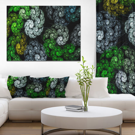 Bright Exotic Spiral Flowers - Abstract Wall Art Canvas