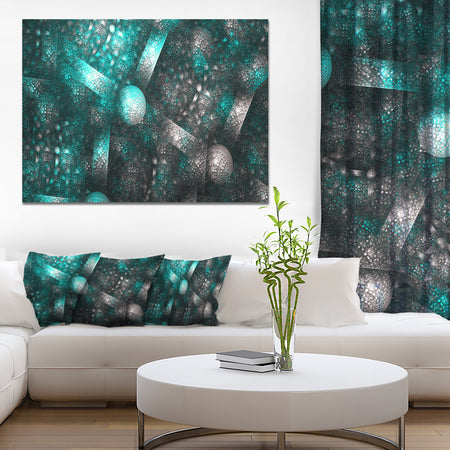 Crystal Cell Blue Steel Texture - Extra Large Abstract Canvas Art Print