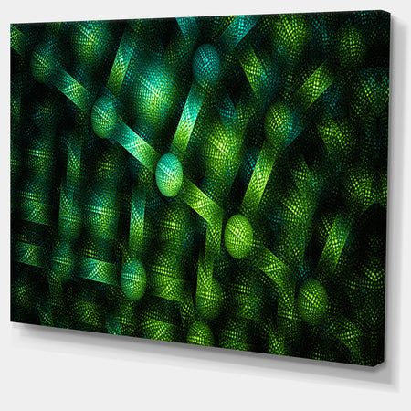 Crystal Cell Green Steel Texture - Extra Large Abstract Canvas Art Print