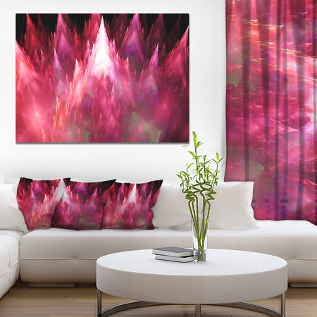 Red Fractal Crystals Design - Extra Large Abstract Canvas Art Print