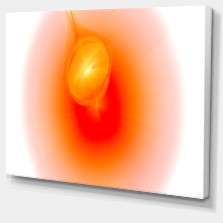 Red Luminous Misty Sphere - Extra Large Abstract Canvas Art Print