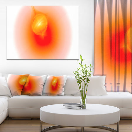 Red Luminous Misty Sphere - Extra Large Abstract Canvas Art Print