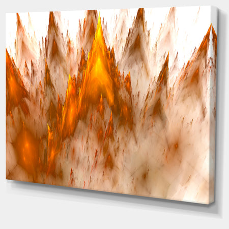 Brown Fractal Crystals Design - Extra Large Abstract Canvas Art Print