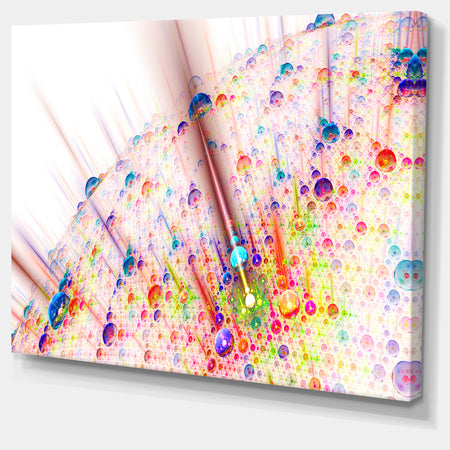 Red Blue Solar Bubbles Planet - Extra Large Abstract Canvas Wall Art