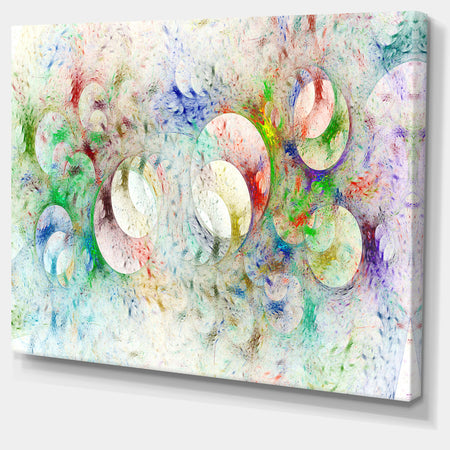 White Fractal Ornamental Glass - Abstract Artwork on Canvas