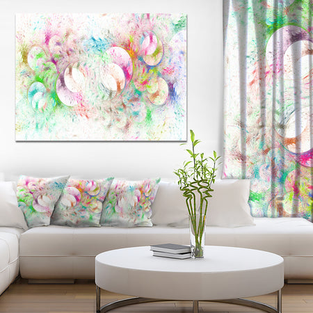 Snow Fractal Ornamental Glass - Abstract Artwork on Canvas