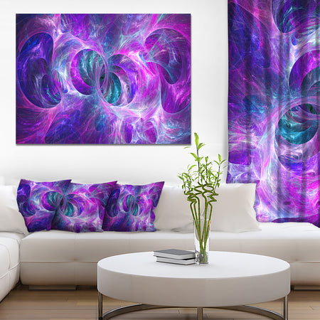 Snow Purple Fractal Texture - Abstract Artwork on Canvas