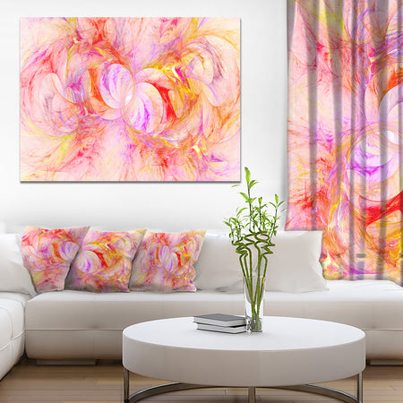 Red Yellow Fractal Glass Texture - Abstract Artwork on Canvas