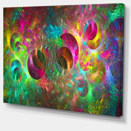 Multi-Color Fractal Glass Texture - Abstract Artwork on Canvas