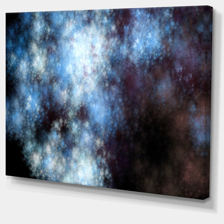 Blue White Starry Fractal Sky - Abstract Art on Canvas